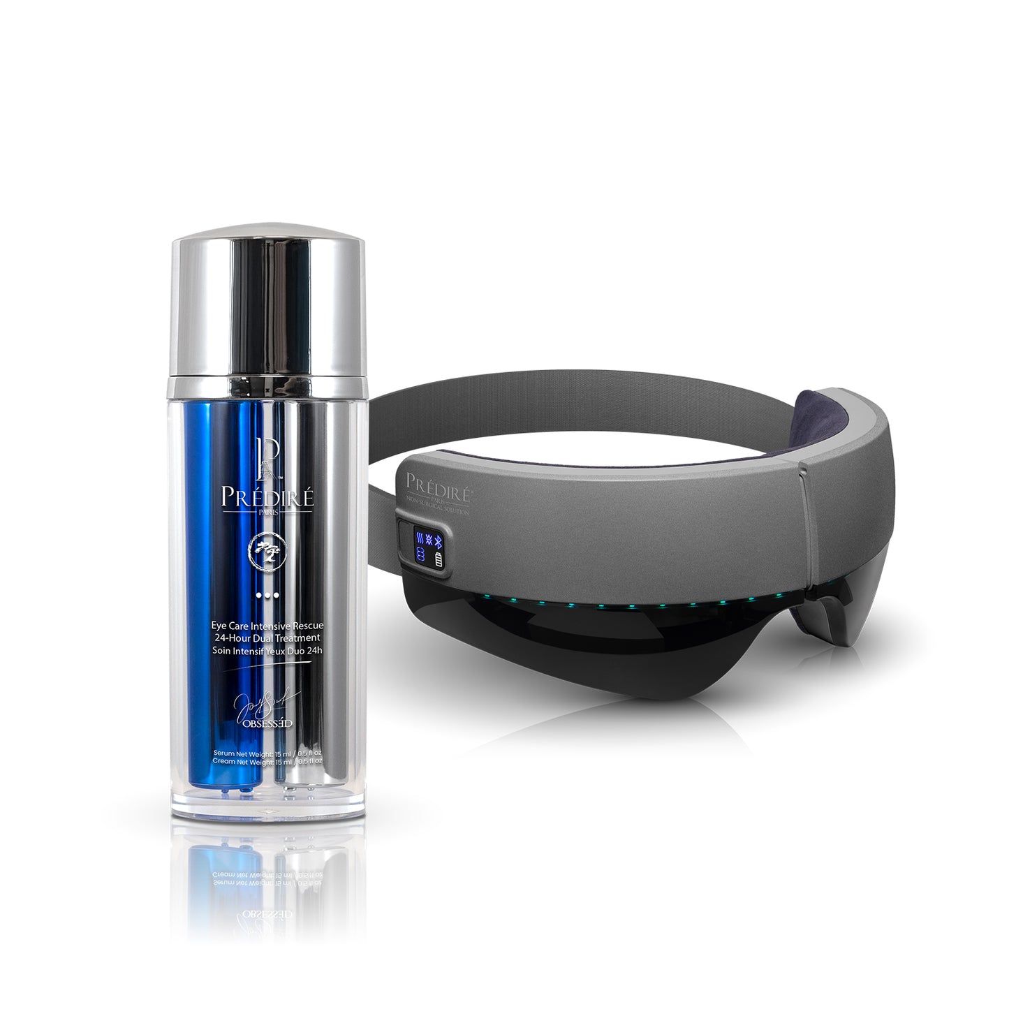 Micro-Space Pro Heat Compression Eye Massager + Eye Care Intensive Rescue 24-Hour Dual Treatment