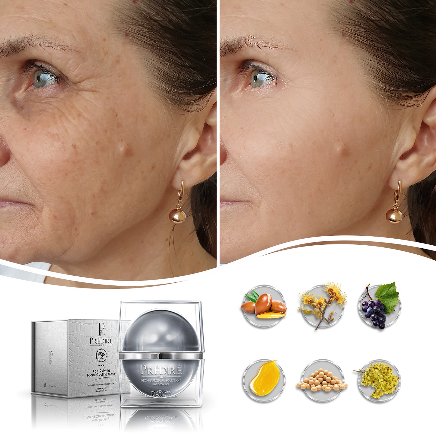 Age-Defying Facial Cooling Mask Powered by Retinol (Removes Impurities & Unclogs Pores), 50ml