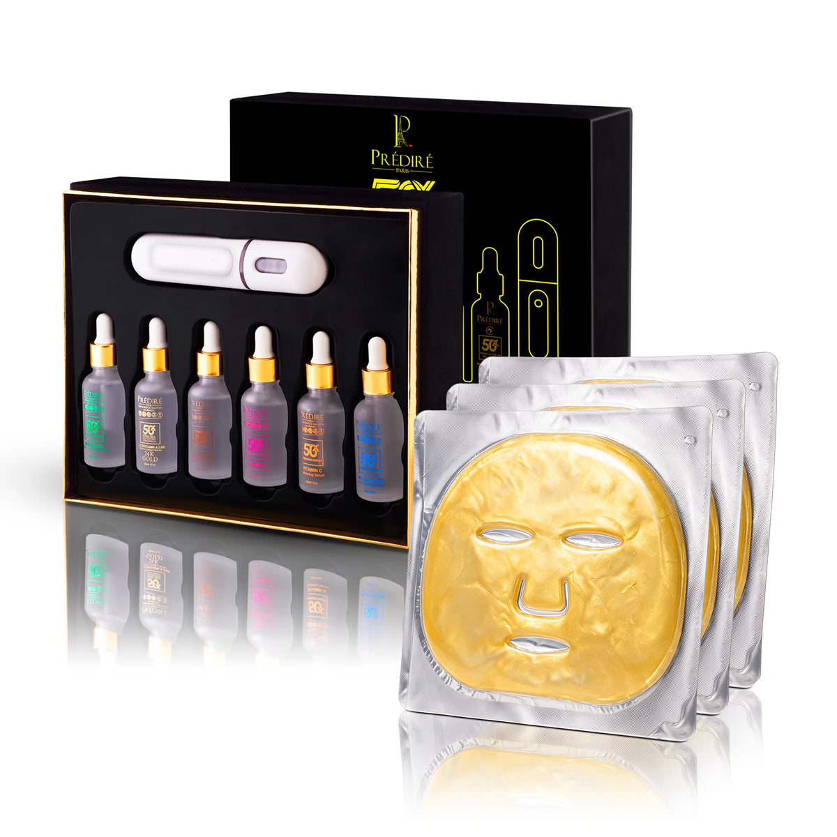50X Intensive Multi-Purpose Rejuvenation Skin Formula + 3 Golden Collagen Masks (SET)