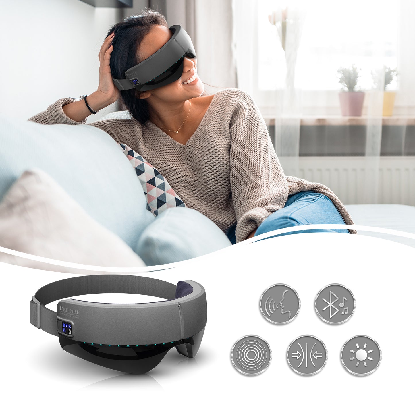 Micro-Space Pro Heat Compression Eye Massager. With AI Voice Control
