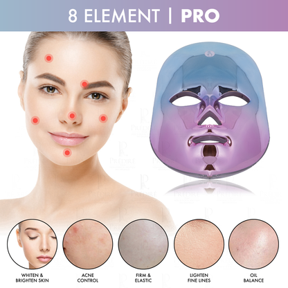 8 ELEMENT PRO | Multi-Purpose Skin Care LED Mask | Cordless New Generation