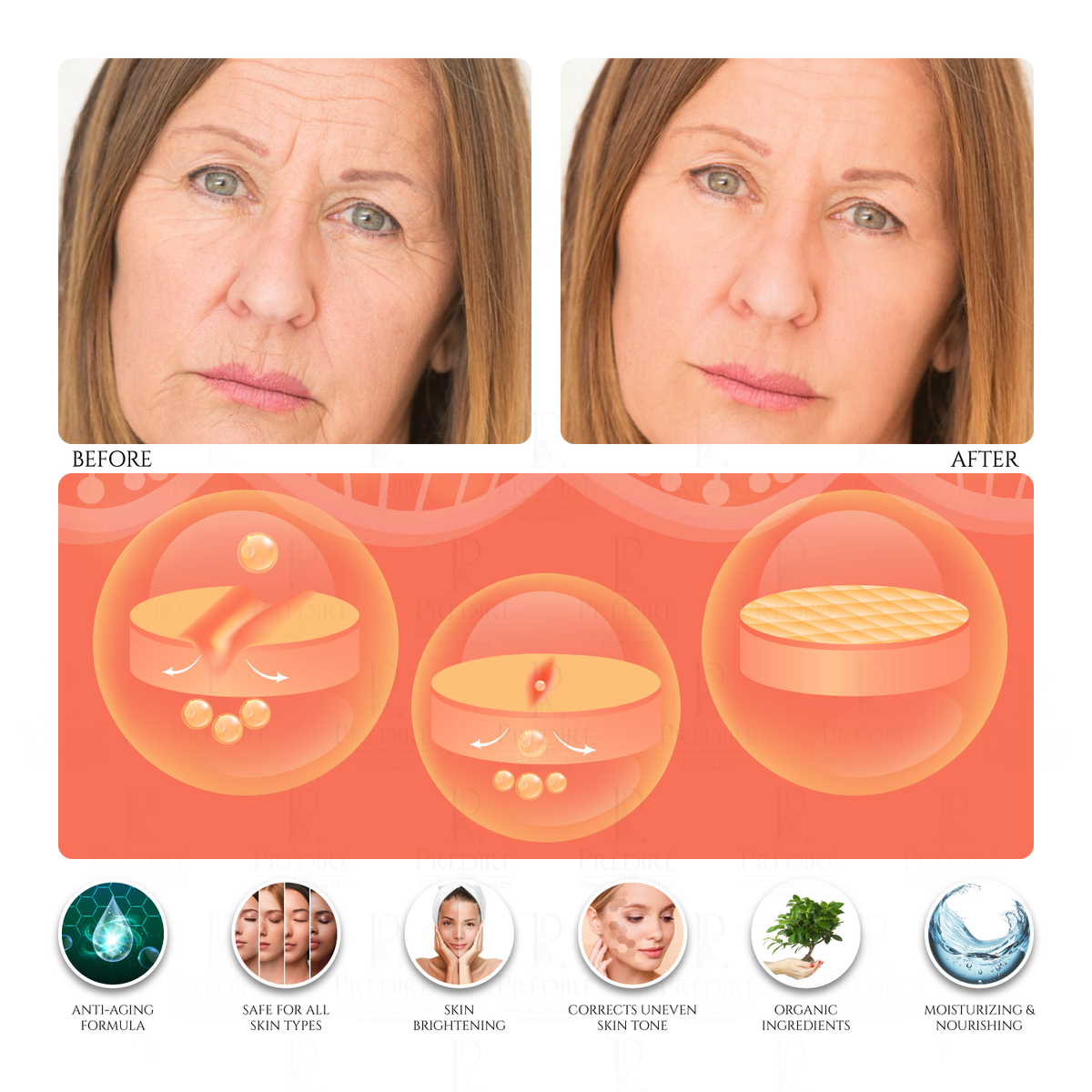 Age Defying Apple and Grape Stem Cell Facial Lifting Cream, 10g Prédiré Paris