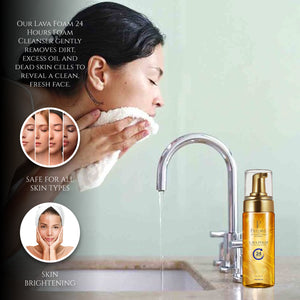 Hydrating Lava Foam Facial Cleanser (Rich with Vitamin E & A)