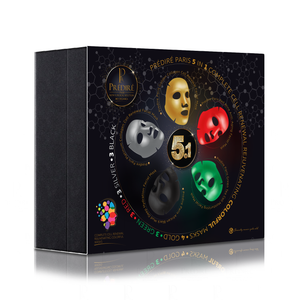 5 in 1 Complete Renewal Rejuvenating Colorful Masks | Gold, Silver, Red, Green, & Black | 16 Piece Set